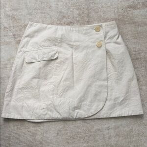 Crescent Cream Mini Skirt